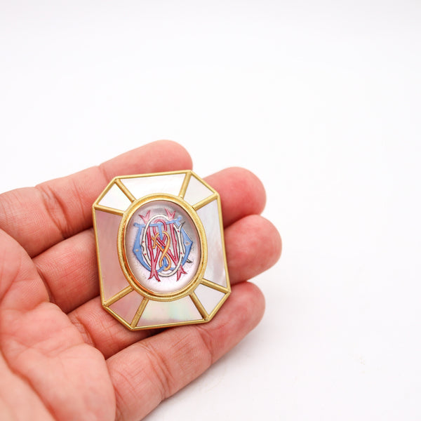PATRICIA FRUTTAURO Victorian Renaissance 18Kt Gold Convertible Pendant-Brooch
