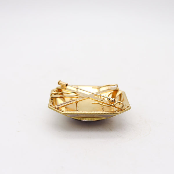 PATRICIA FRUTTAURO Victorian Renaissance 18Kt Gold Convertible Pendant-Brooch