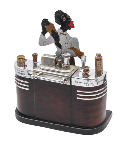 RONSON 1935 Art Deco Bartender Lighter Cigarette Dispenser Box In Steel & Lacquer