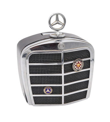 MERCEDES BENZ 1966 Royal London Car Radiator Grill Desk Petrol Lighter In Lacquered Steel