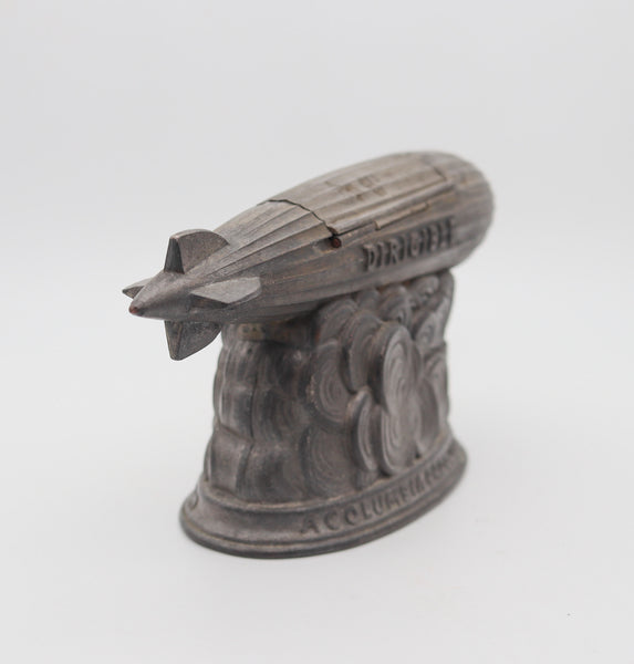 COLUMBIA 1931 Antique Dirigible Zeppelin Movie Figural Desk Cigarette Holder