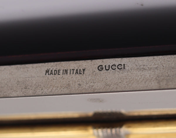 GUCCI Milano 1970 Table-Desk Picture Frame In Polished Chrome and Gilt Bronze