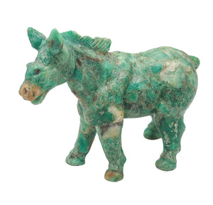 CERTIFIED 4,531 Cts Colombian Emerald Sculptural Carving Of a Horse Figure