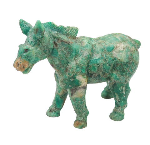 CERTIFIED 4,531 Cts Colombian Emerald Sculptural Carving Of a Horse Figure
