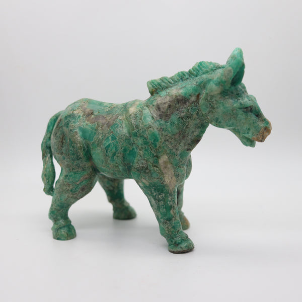 CERTIFIED 4,531 Cts Colombian Emerald Sculptural Carving Of a Horse Figure