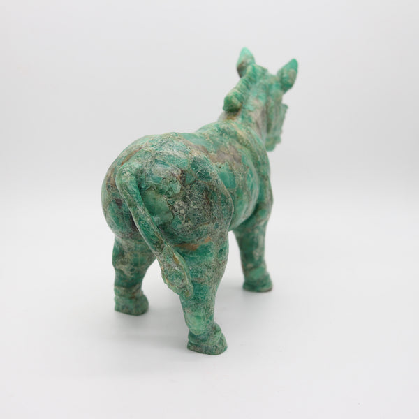 CERTIFIED 4,531 Cts Colombian Emerald Sculptural Carving Of a Horse Figure