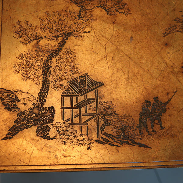 DREXEL 1970-80 Chinoiserie Side Table In Carved Wood with Aged Gilding