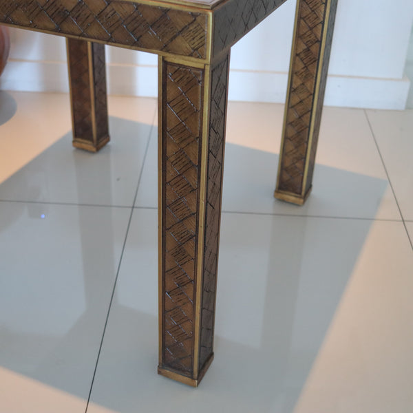 DREXEL 1970-80 Chinoiserie Side Table In Carved Wood with Aged Gilding