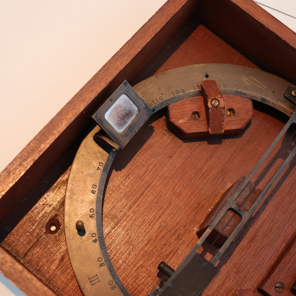 AZIMUTH Circle E.S. Ritchie & Sons US Navy Maritime Compass Bronze & Wood Box