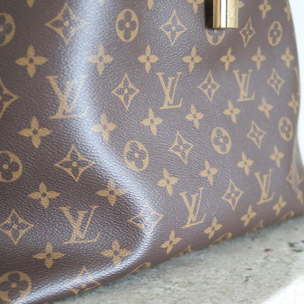 LOUIS VUITTON Flower HOBO Handbag LV Monogram In Leather With Box, Bag & Booklet