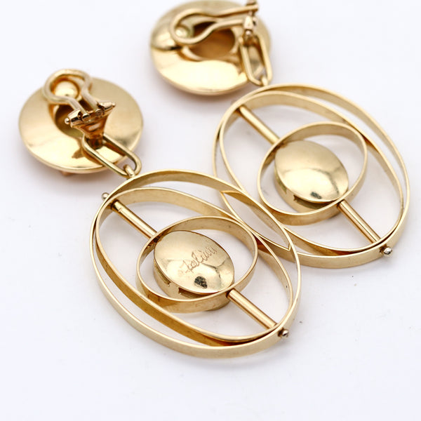 -Giorgio Facchini Sculptural Kinetic Convertible earrings In 18Kt Yellow Gold