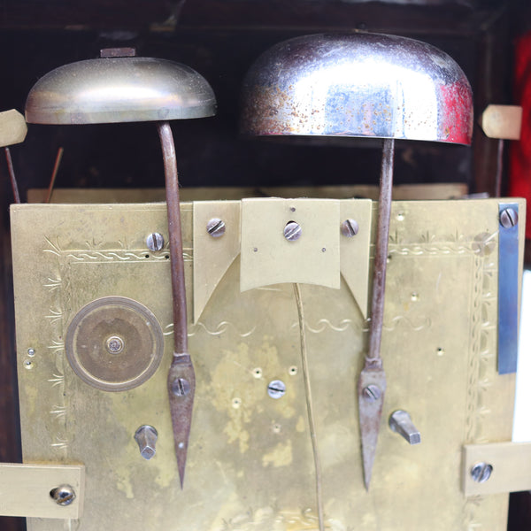 QING DYNASTY 1790 Export Table Clock In Gilt Bronze, Wood & Inlaid Nacre