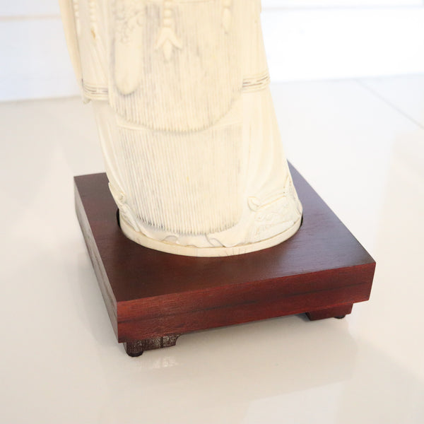 QING DYNASTY 1875 Antique Carved Sculptural Figure of Sage Confucius