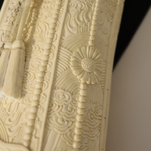 QING DYNASTY 1875 Antique Carved Sculptural Figure of Sage Confucius