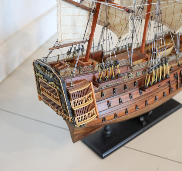 GALLEON SHIP 1960 Vintage Oversized Scale-Model Of Historical ship In Wood