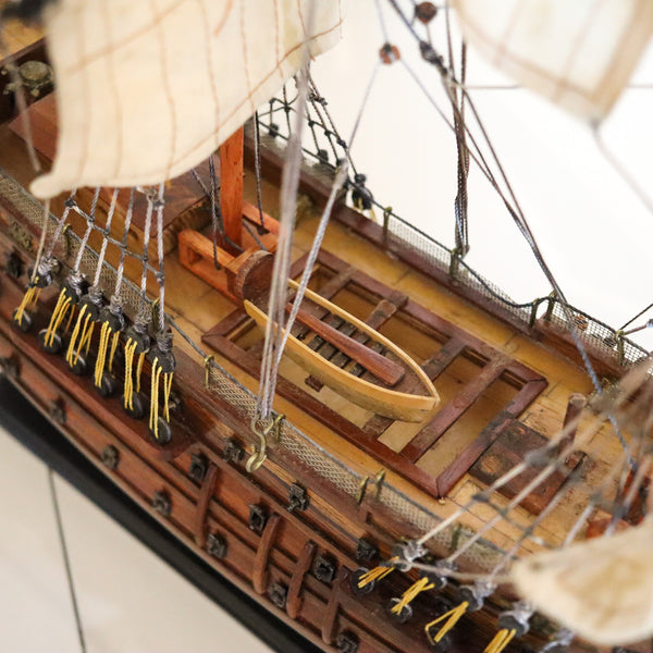 GALLEON SHIP 1960 Vintage Oversized Scale-Model Of Historical ship In Wood