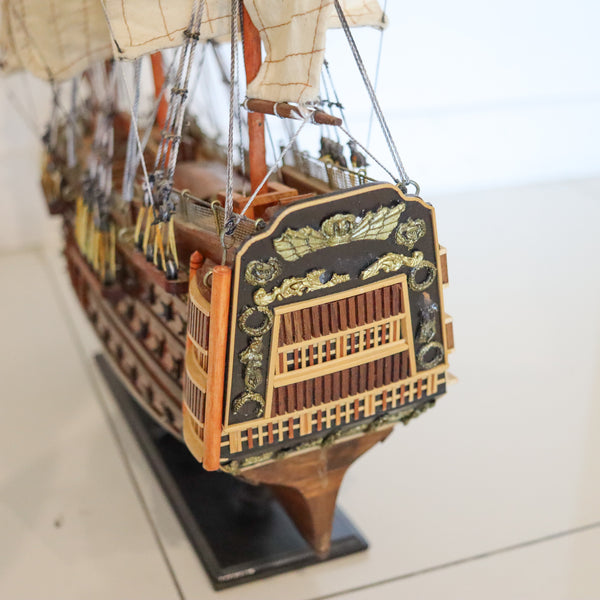 GALLEON SHIP 1960 Vintage Oversized Scale-Model Of Historical ship In Wood