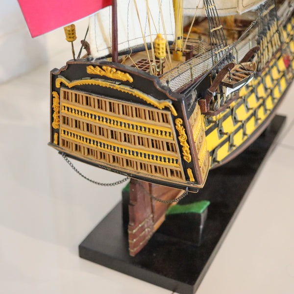 HMS VICTORY Royal Navy Model Scale Warship In Wood Trafalgar Admiral Nelson