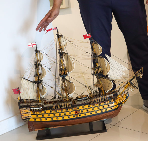 HMS VICTORY Royal Navy Model Scale Warship In Wood Trafalgar Admiral Nelson