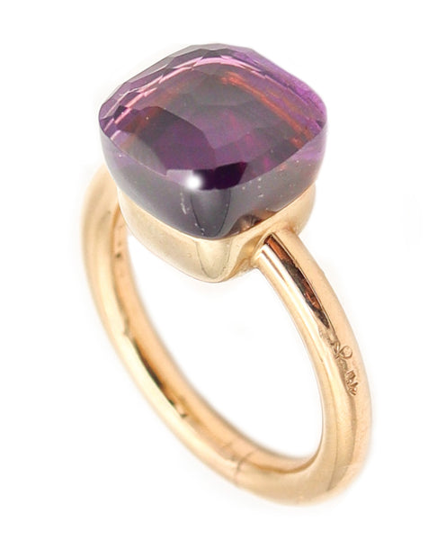 POMELLATO Milan Nudo Ring In 18Kt Yellow Gold With 6.45 Cwt. Amethyst