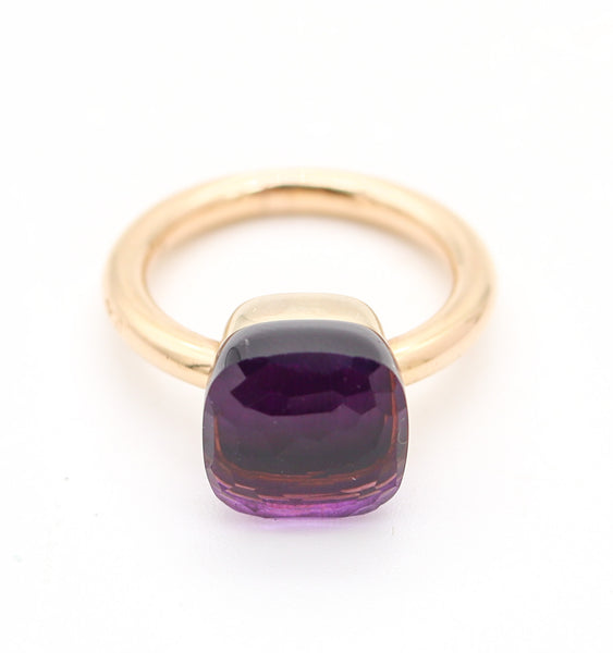 POMELLATO Milan Nudo Ring In 18Kt Yellow Gold With 6.45 Cwt. Amethyst