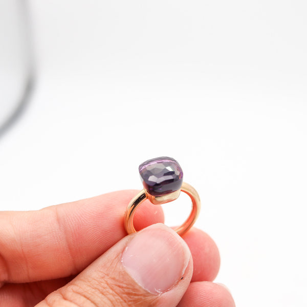 POMELLATO Milan Nudo Ring In 18Kt Yellow Gold With 6.45 Cwt. Amethyst