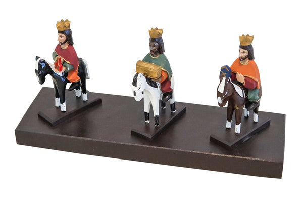 PUERTO RICO Antonio Aviles Carved Wood "Santos De Palo" of The Three Kings