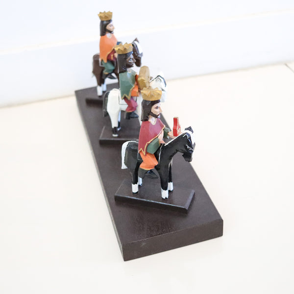 PUERTO RICO Antonio Aviles Carved Wood "Santos De Palo" of The Three Kings