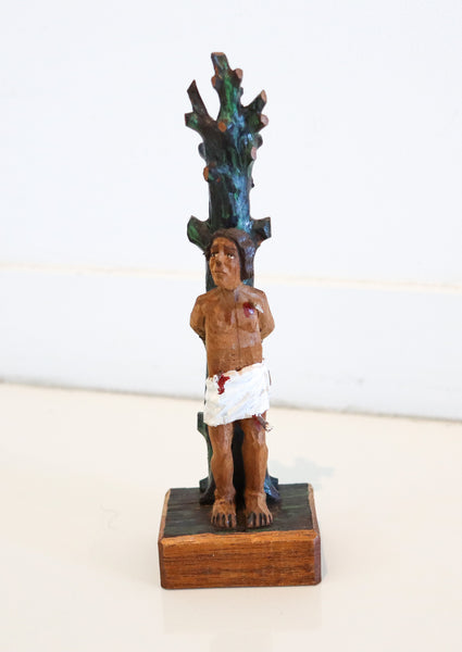 PUERTO RICO Sculpted Carved Wood "Santos De Palo" of St. Sebastian