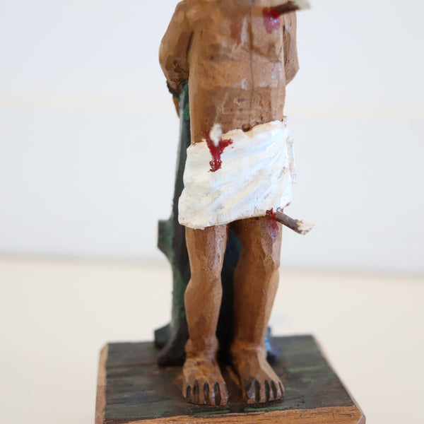 PUERTO RICO Sculpted Carved Wood "Santos De Palo" of St. Sebastian