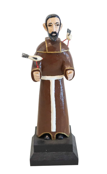 PUERTO RICO Sculpted Carved Wood "Santos De Palo" of San Francisco De Assisi