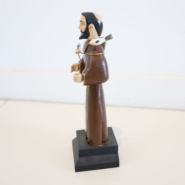 PUERTO RICO Sculpted Carved Wood "Santos De Palo" of San Francisco De Assisi