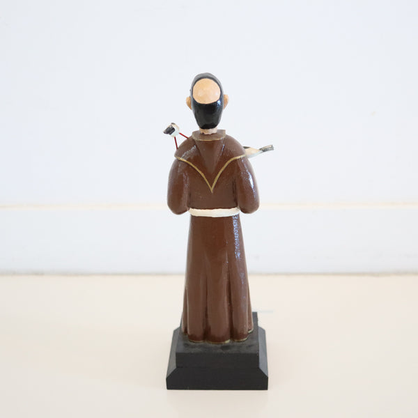 PUERTO RICO Sculpted Carved Wood "Santos De Palo" of San Francisco De Assisi