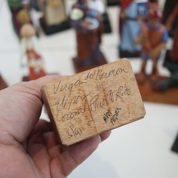 PUERTO RICO Vintage Collection of 42 Hand Carved Wood "Santos De Palo"