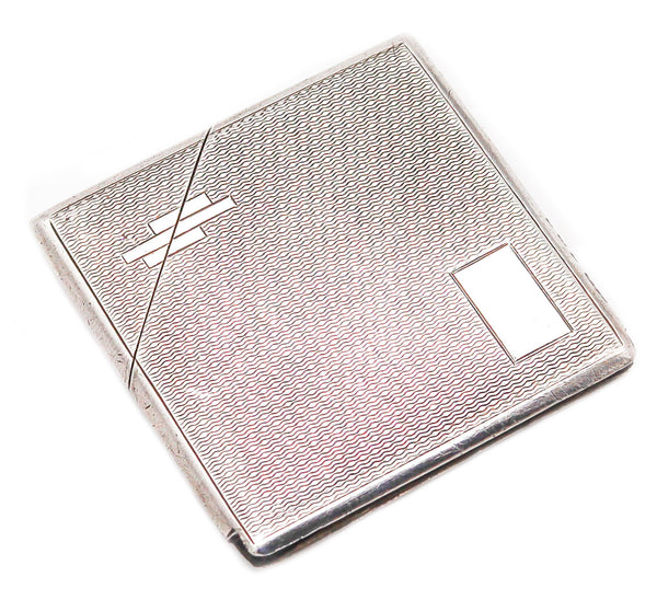 B.H. BRITTON & SONS 1935 Birmingham Art-Deco Square Striker In Sterling Silver