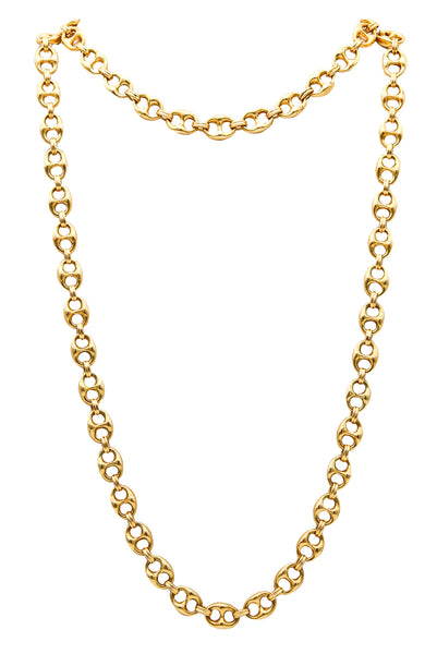 GUCCI 1970 Milano Vintage Mariner Necklace Chain In Solid 18Kt Yellow Gold