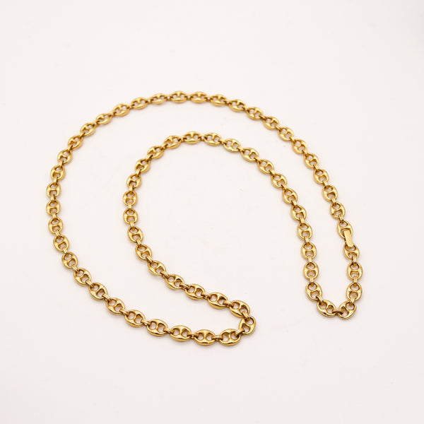 GUCCI 1970 Milano Vintage Mariner Necklace Chain In Solid 18Kt Yellow Gold