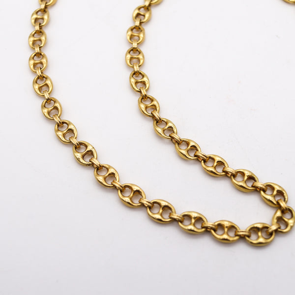 GUCCI 1970 Milano Vintage Mariner Necklace Chain In Solid 18Kt Yellow Gold