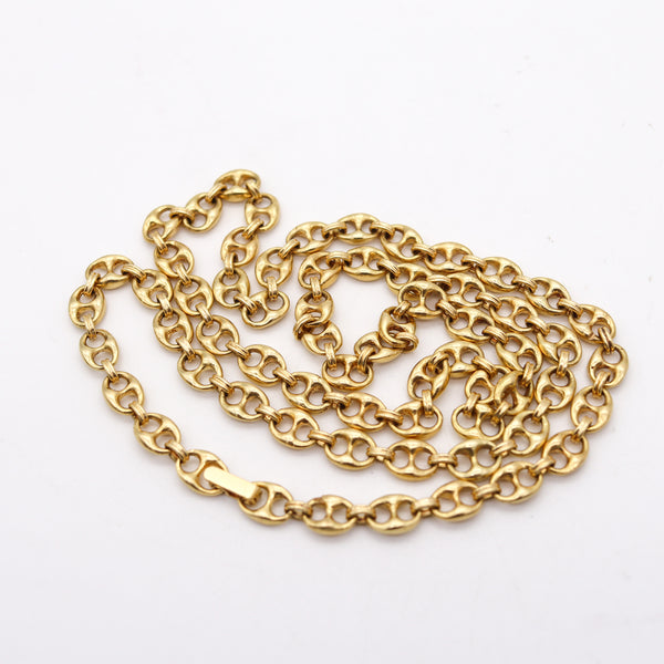 GUCCI 1970 Milano Vintage Mariner Necklace Chain In Solid 18Kt Yellow Gold