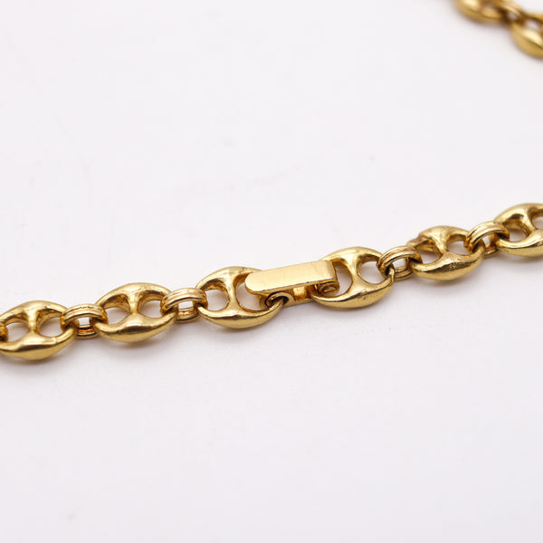 GUCCI 1970 Milano Vintage Mariner Necklace Chain In Solid 18Kt Yellow Gold