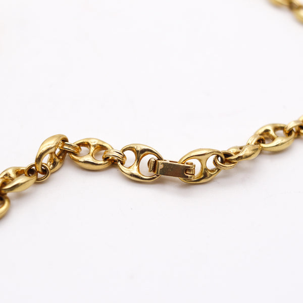 GUCCI 1970 Milano Vintage Mariner Necklace Chain In Solid 18Kt Yellow Gold