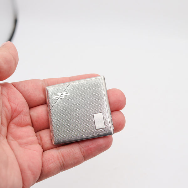 B.H. BRITTON & SONS 1935 Birmingham Art-Deco Square Striker In Sterling Silver