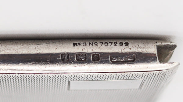 B.H. BRITTON & SONS 1935 Birmingham Art-Deco Square Striker In Sterling Silver