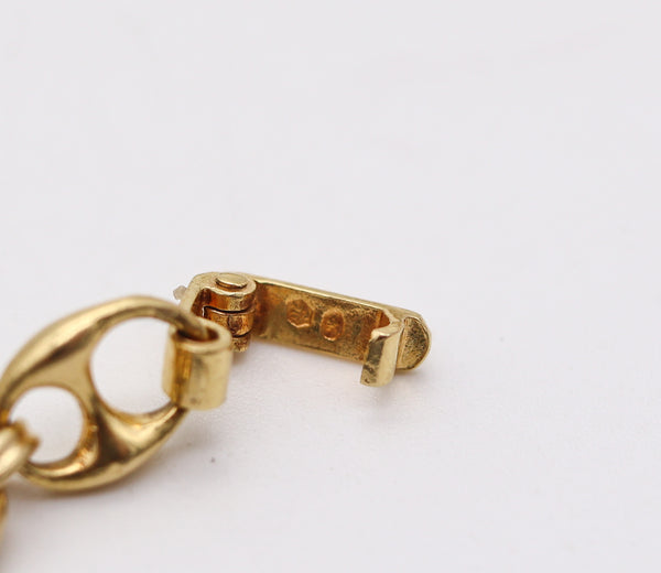 GUCCI 1970 Milano Vintage Mariner Necklace Chain In Solid 18Kt Yellow Gold