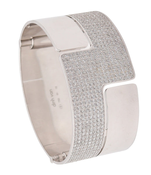 DINH VAN Paris Ultra Modernist Geometric Bracelet 18Kt Gold With 10.74 VVS Diamonds