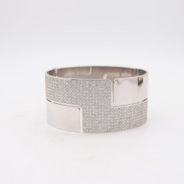 DINH VAN Paris Ultra Modernist Geometric Bracelet 18Kt Gold With 10.74 VVS Diamonds