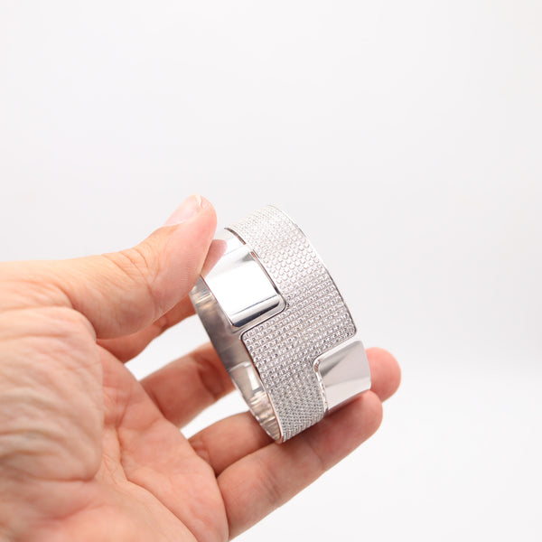 DINH VAN Paris Ultra Modernist Geometric Bracelet 18Kt Gold With 10.74 VVS Diamonds