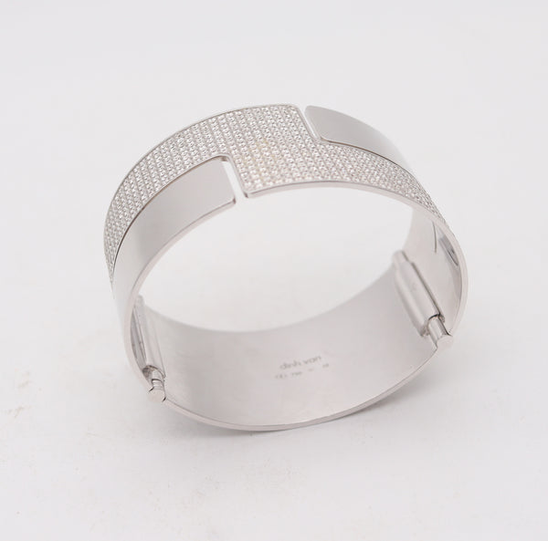 DINH VAN Paris Ultra Modernist Geometric Bracelet 18Kt Gold With 10.74 VVS Diamonds