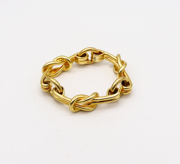 -Cartier 1970 Hercules Knots Statement Bracelet In Solid 18Kt Yellow Gold