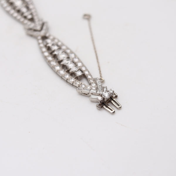 OSCAR HEYMAN 1953 Outstanding Bracelet In Platinum With 24.50 Cwt. Diamonds